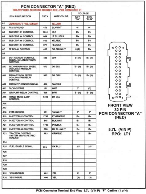 Ecm Computer Pinout Wiring Diagram 41 Off