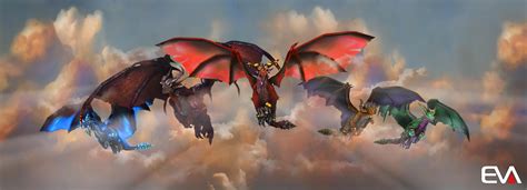 mighty dragons of the war of the ancients by vaanel on deviantart
