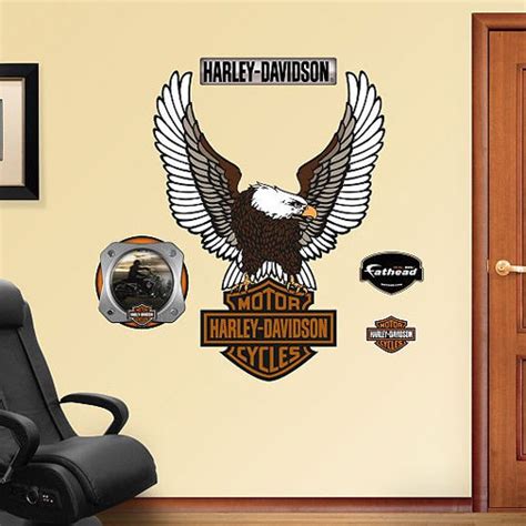 Harley Davidson Eagle Logo Fathead Wall Accent Decals
