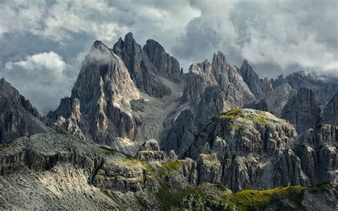 Gray Mountains Nature Landscape Dolomites Mountains Italy Hd
