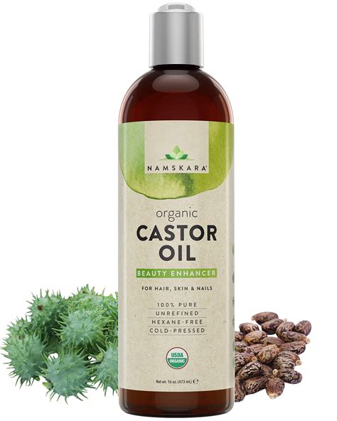 Organic Castor Oil Usda Certified Organic 100 Pure Cold Pressed Extra Virgin Hexane Free