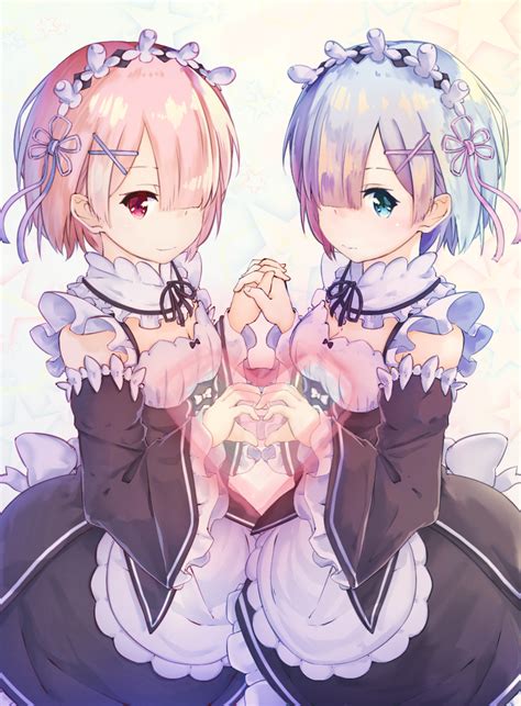 rem and ram re zero ‒starting life in another world‒ anime kawaii anime anime art