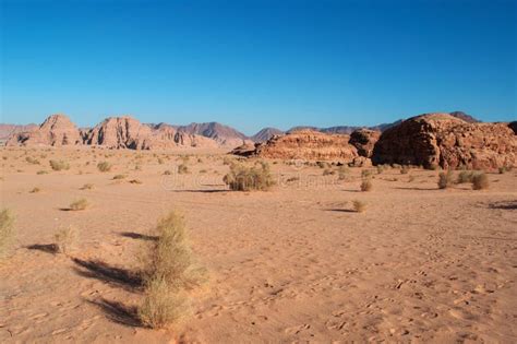 Wadi Rum Dirt Road The Valley Of The Moon Jordan Middle East