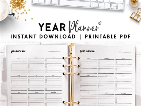 Printable Year Planner Template World Of Printables Vrogue