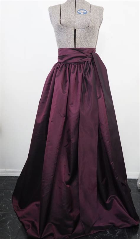 Floor Length Taffeta Ball Gown Skirt With Removable Sash Etsy