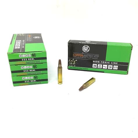 RWS Ruag Copper Matrix NTF Frangible 223 Rem 45 Grain Ammunition, 80 Rounds