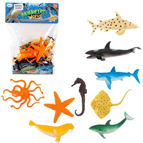 9pcs Sea Creature Toy Figures