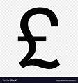 British pound sign Royalty Free Vector Image - VectorStock