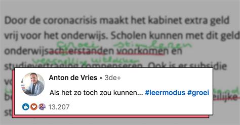 Anton Herschrijft Bericht Van Rijksoverheid En Zijn Woordkeuze Gaat Viral
