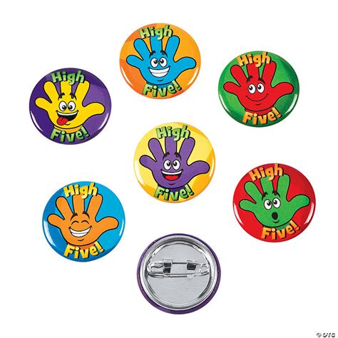 High Five Mini Buttons Oriental Trading