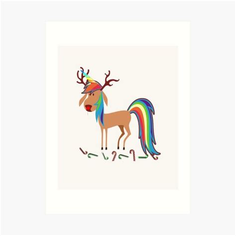 unicorn reindeer christmas xmas magical t shirt art print by pcreations redbubble
