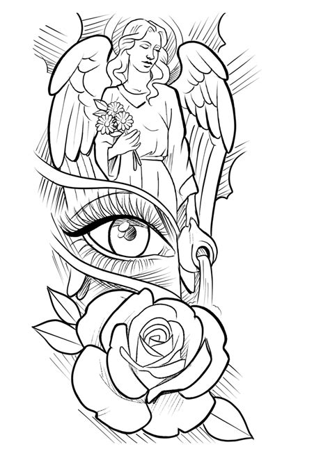 All Angels 50page Download Tattoo Stencils Sleeve