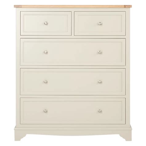 John Lewis And Partners St Ives 5 Drawer Chest Fsc Certified Oak Birch