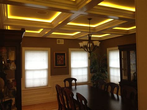 Lighting for coffered ceiling led. Coffered ceiling with elegant recessed lighting | HOUSE ...