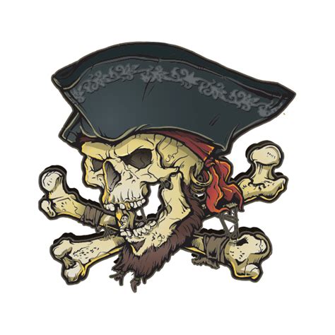 Printed Vinyl Pirate Skull Crossbones Stickers Factory