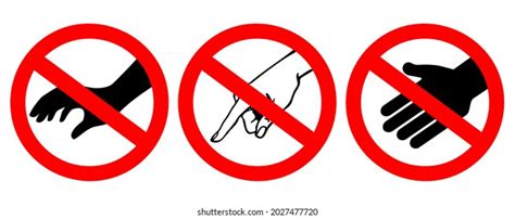 Do Not Touch Vector Sign Isolated Stock Vector Royalty Free