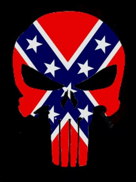 Custom Punisher Skull Rebel Flag By Eddieduffield19 On Deviantart