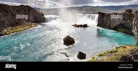 Godafoss Falls Iceland Stock Photo Alamy