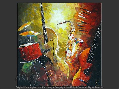 Jazz And Blues Original Music Art By Lena Karpinsky