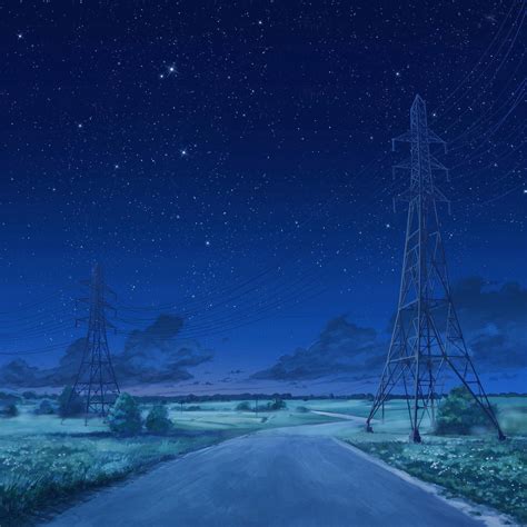Night Sky Background Anime Art Dash