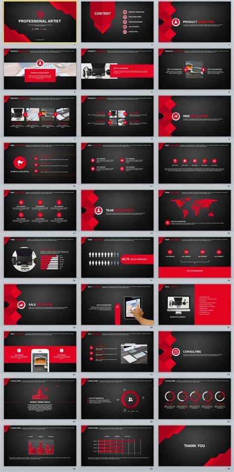 Powerpoint Templates Red And Black