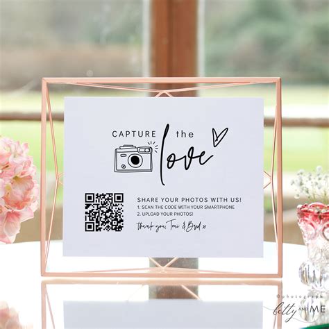 Photo Capture The Love Qr Code Wedding Signs Printable Share The Love