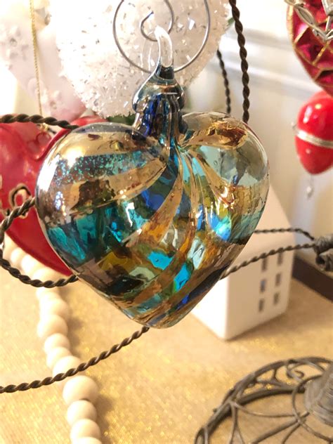 Heart Glass Valentine Ornament