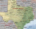 Mapa geografico de Texas en los Estados Unidos