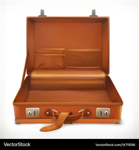 Open Suitcase 3d Icon Royalty Free Vector Image
