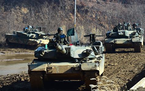 Group Of K1a1 Main Battle Tanks In South Korea 3210 X 2014 R