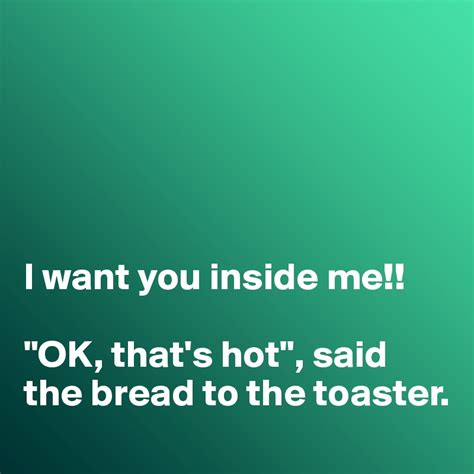 I Want You Inside Me Ok Thats Hot Said The Bread To The Toaster Post By Misterlab On