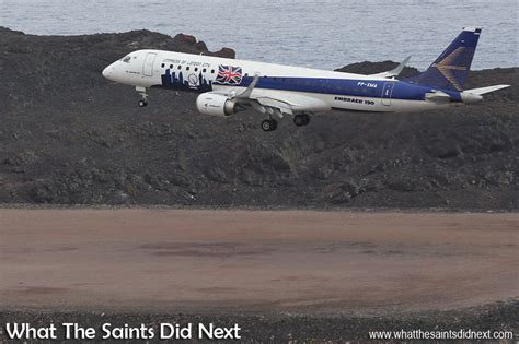 Embraer 190 Trial Flight Lands At St Helena Airport