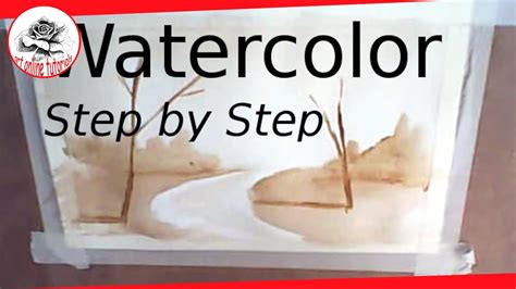 In this step by step drawing lesson, we'll draw a sneaker. #Watercolor #Tutorial How to Paint a Landscape step by ...