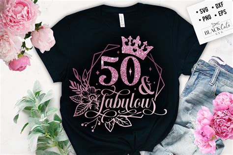 50 And Fabulous Svg 50th Birthday 50 Fabulous Cut File 50th Etsy Canada