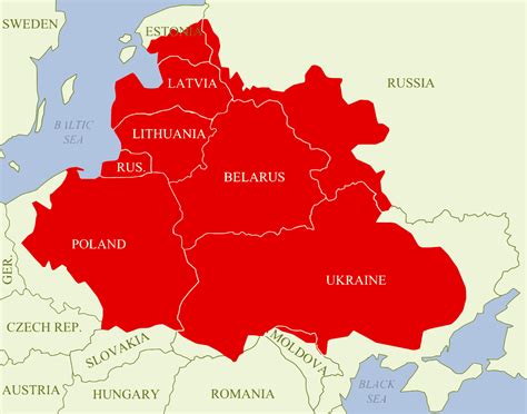 Polishlithuanian Commonwealth At Its Maximum Extent After The Truce