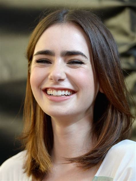 Best Brown Short Hairstyles Lily Collins Hair Lily Collins Lily