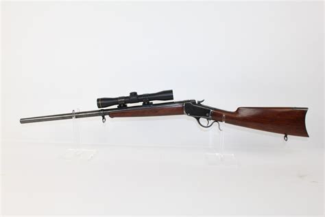 Winchester Model Low Wall Single Shot Rifle With Scope C R Antique Ancestry Guns