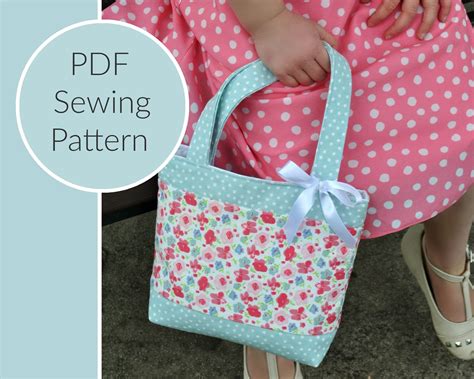 Easy Sewing Pattern For Kids Tote Bag Purse Sewing Patterns Sewing