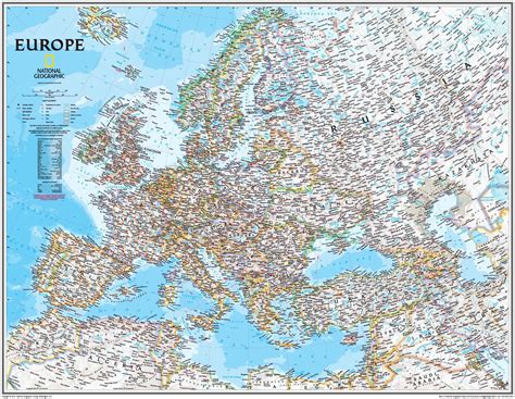 Europe Wall Map By National Geographic Mapsales