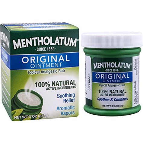 Mentholatum Original Ointment 3 Ounce 85g 100 Natural Active