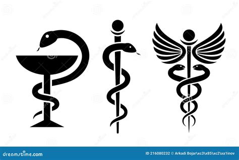 Medical Snake Vector Icon Caduceus Logo Stock Vector Illustration Of