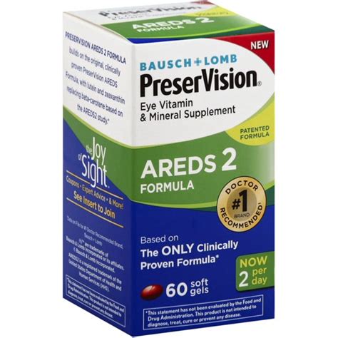 Bausch And Lomb Preservision Areds 2 Formula Eye Vitamin Softgels 60 Ea