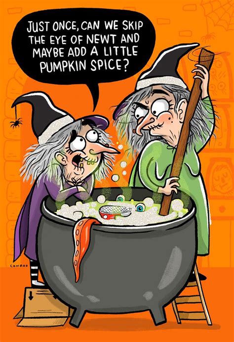 Pumpkin Spice Witchs Brew Funny Halloween Card Greeting
