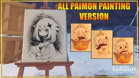 All Paimon Painting Version Genshin Impact YouTube