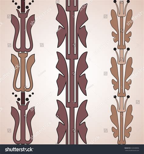 Have a look at this amazing vintage floral pattern vector! Vintage Decorative Set Brown Floral Pattern Seamless ...