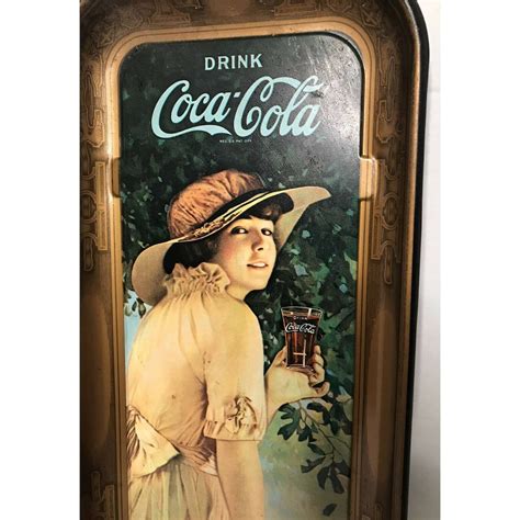 Vintage Coca Cola Lady Drinking Coke Serving Tray Reproduced Etsy