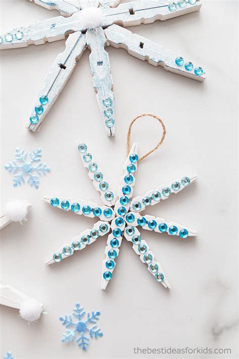 Clothespin Snowflake The Best Ideas For Kids