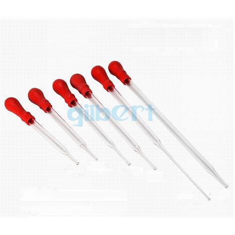 Lot5 10 15cm Durable Glass Transfer Pipette Dropper With Rubber Bulb