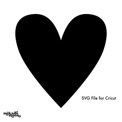 Heart Svg Simple Cut File For Cricut Instant Download Etsy