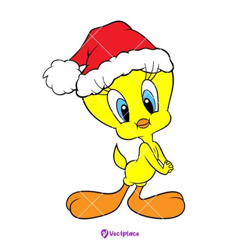 Tweety Bird Santa Svg Christmas Svg Cut File Cricut Png Vector Vectplace